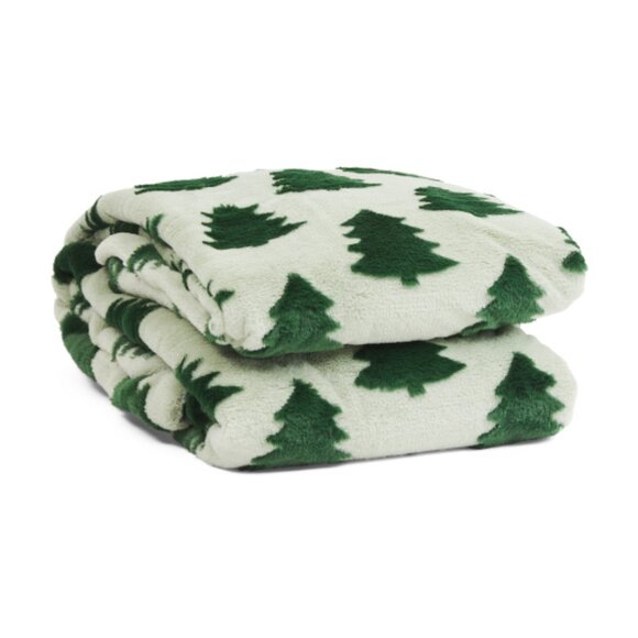 ENVOGUE Faux Fur Trees Blanket - Picture 2 of 2